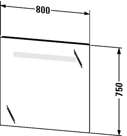 KT733100000 Ketho Зеркало с подсветкой Duravit - Вид №2