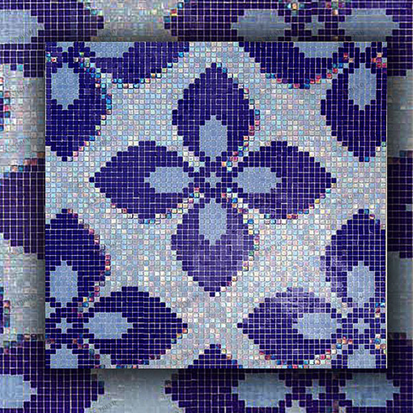 МОЗАИКА ИЗ СТЕКЛА MZ-03 BLUE ALMA ПАННО 15 MZ03BLUE