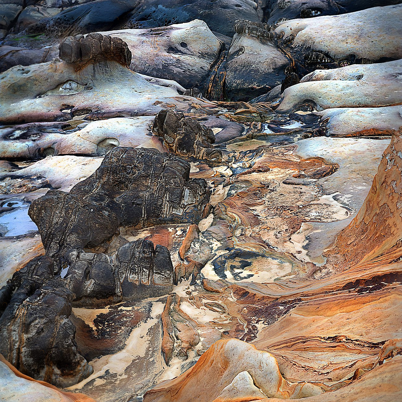 Фотокартина 50х50 см "Акварель" PANKOVSKY STUDIO ПЛАСТИФИКАЦИЯ 015926 Коричневый;синий;черный 
