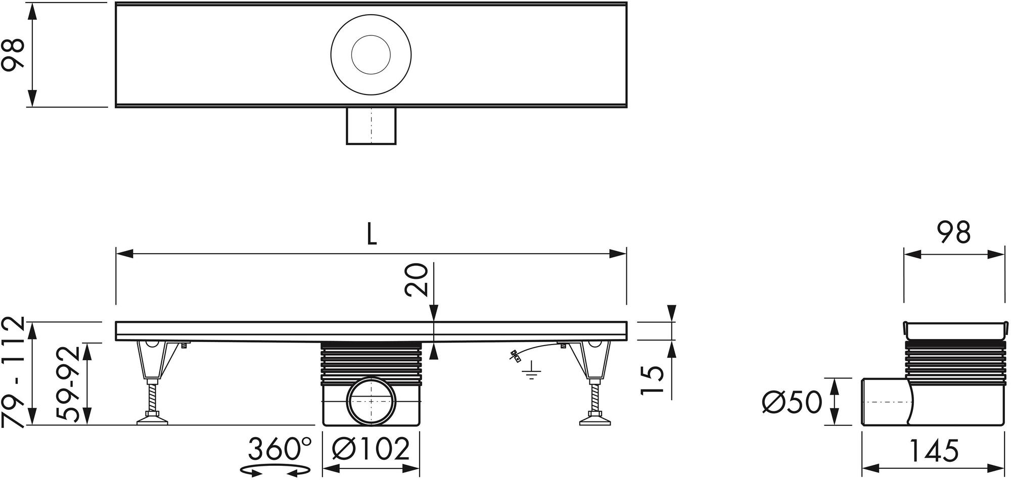 ESS Easy Drain Трап для душа из нержавеющей стали Multi sun-id-1432508 - Вид №1