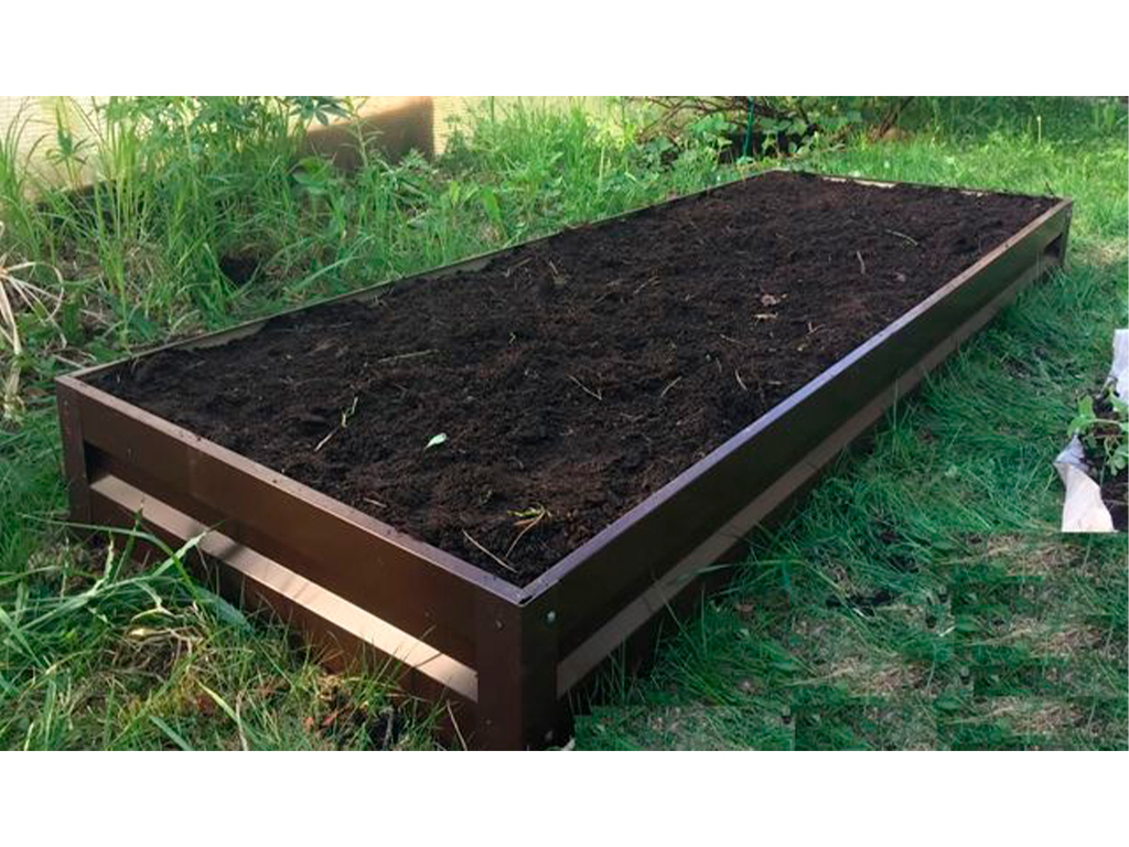 Грядка 0,8*3м, высота 20 см, цвет шоколадно-коричневый ГеоПластБорд GPBST-129 - Вид №3
