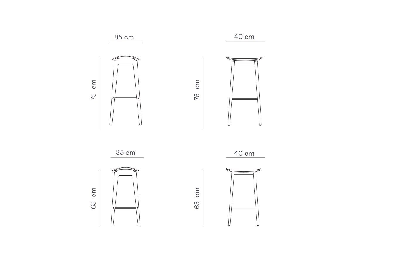 Высокий деревянный стул NORR11 NY11 ARCH-00112008 - Вид №6