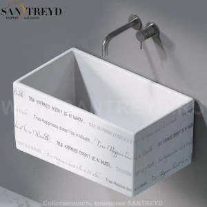 L112420P Подвесная раковина настенная прямоугольная A. e T. Italia Tower белая