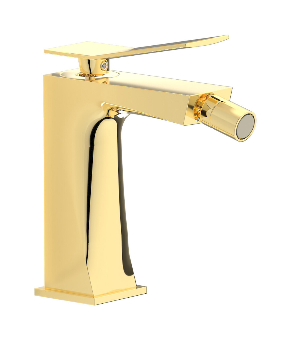 Смеситель для биде на 1 отверстие в комплекте с донным клапаном. WE ARE IB wa220os Pale Gold Wave