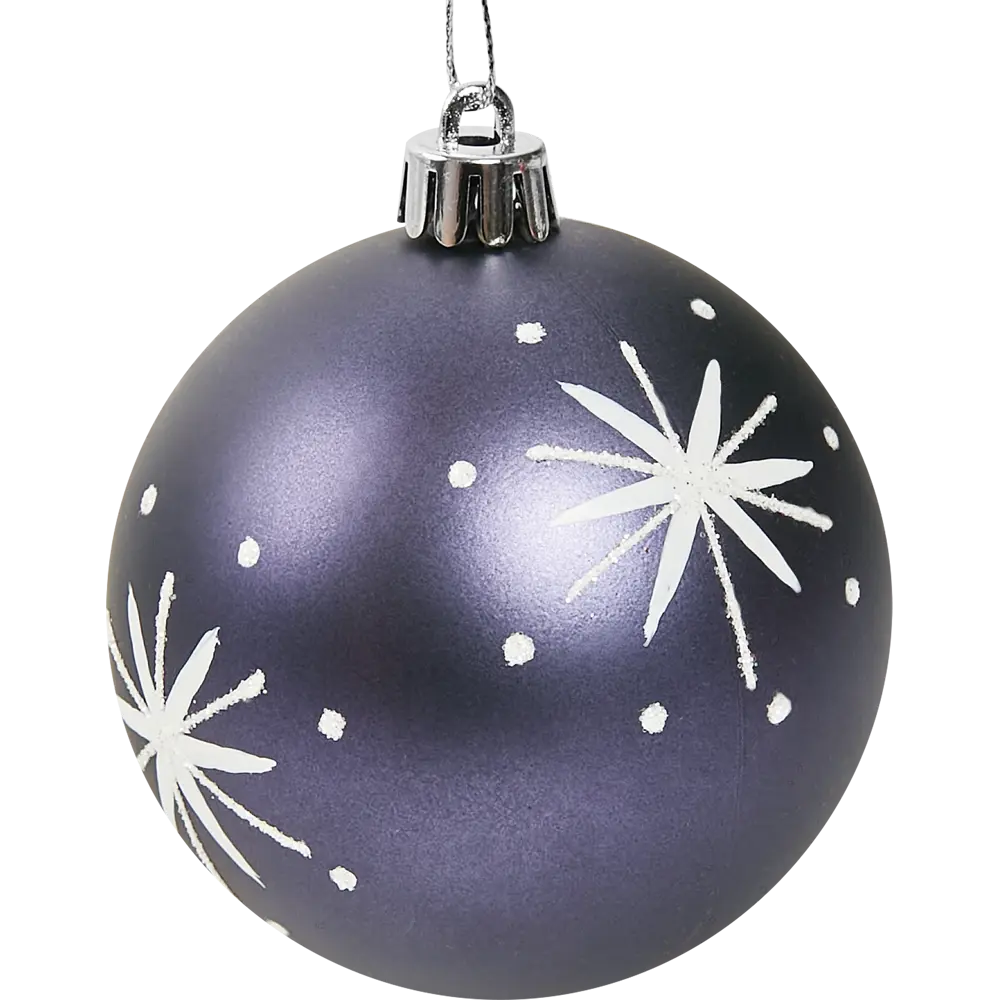 87036418 Елочное украшение Шар с узором Christmas ø7.8 см цвет синий STLM-1402045 Santreyd  - Вид №1