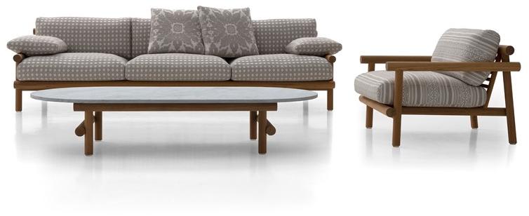 B&B Italia Outdoor Садовый диван из ткани Ayana sun-id-1353377 - Вид №3