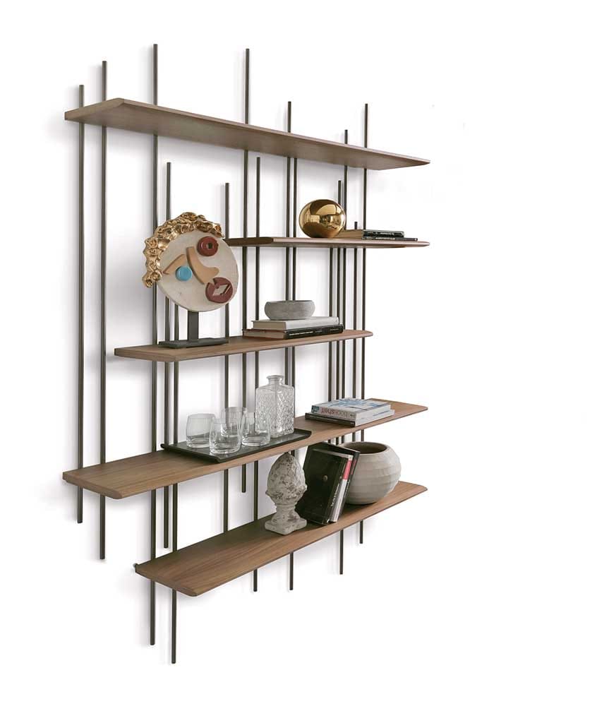 Книжный шкаф / шкаф для телевизора из металла и дерева Pacini & Cappellini ARCH-00120524 - Вид №1