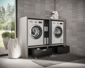 Шкаф для стиральной машины с распашными дверцами