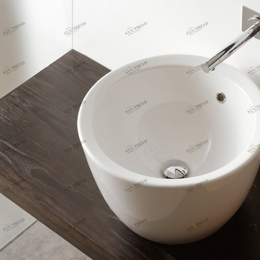 8055 Накладная раковина на столешницу  овальная Scarabeo Ceramiche 