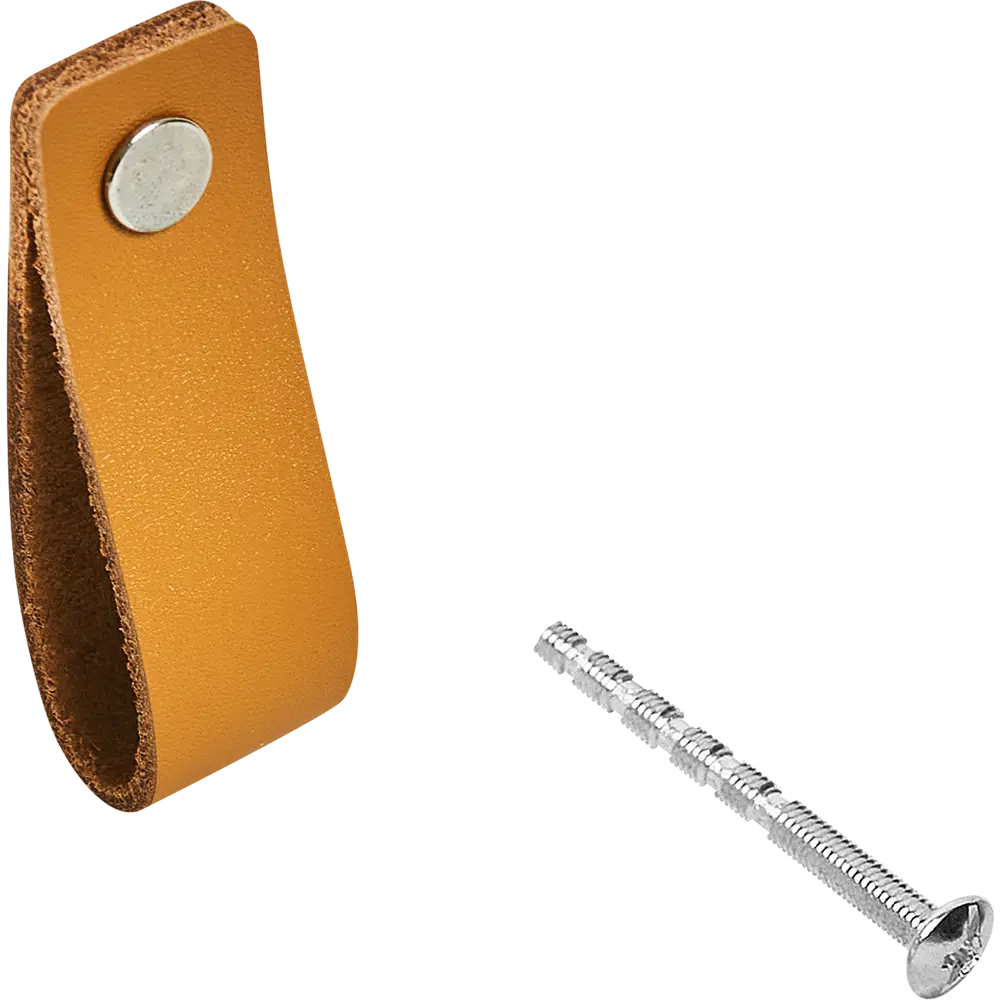Ручка-скоба мебельная Inspire Zack 70 мм кожа цвет коричневый 4 шт. 85882216 STLM-2093019  - Вид №3