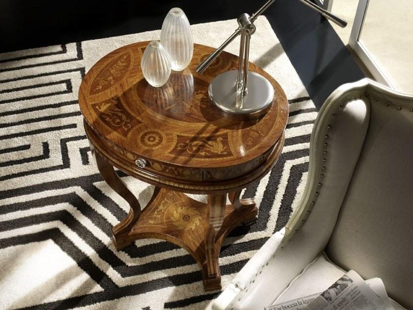 Arvestyle Высокий овальный деревянный журнальный столик для гостиной Orpheo maggiolini As-1739 - Вид №1