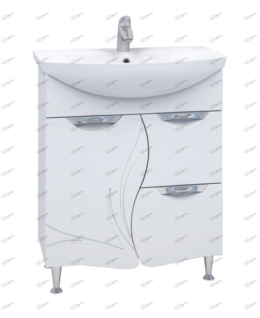 Тумба с раковиной Callao 700 (Балтика)700⨉300⨉830 мм белый Santreyd sun-id-665288