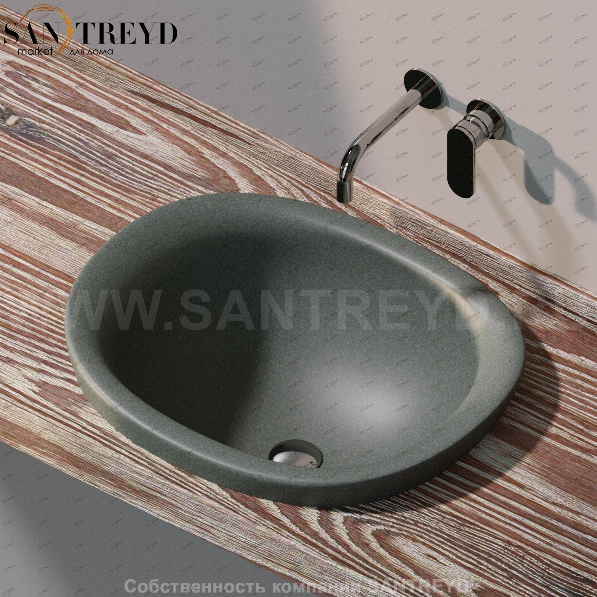 IO42607037 Накладная раковина под столешницу  овальная Ceramica Flaminia IO e SI