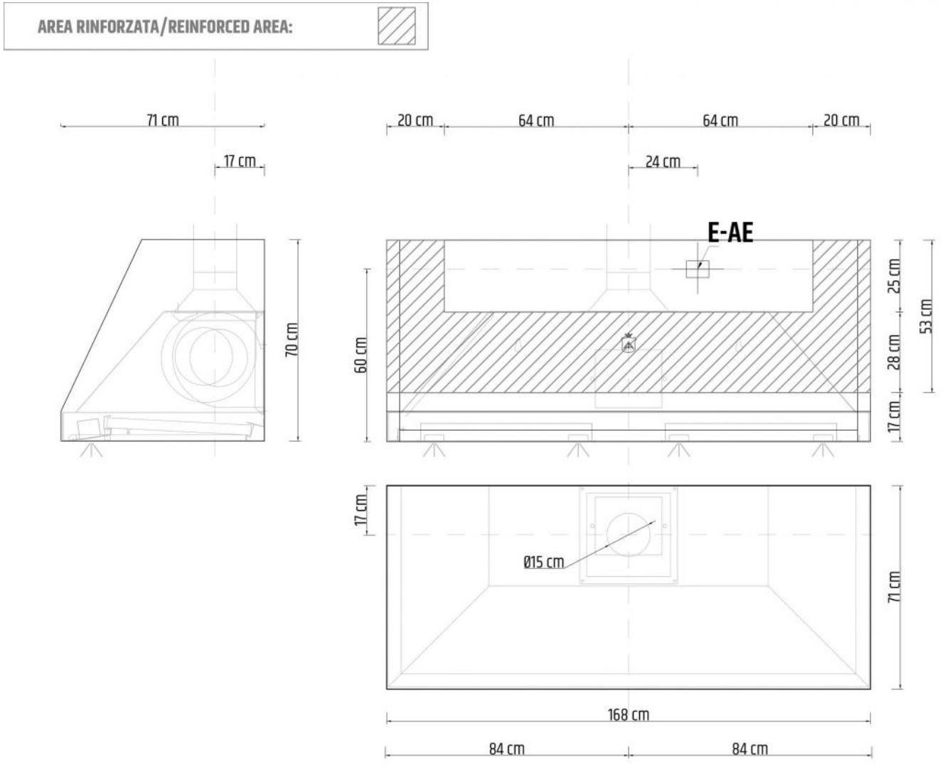 Officine Gullo Профессиональная настенная металлическая вытяжка в современном стиле со встроенной подсветкой sun-id-1441355 - Вид №5