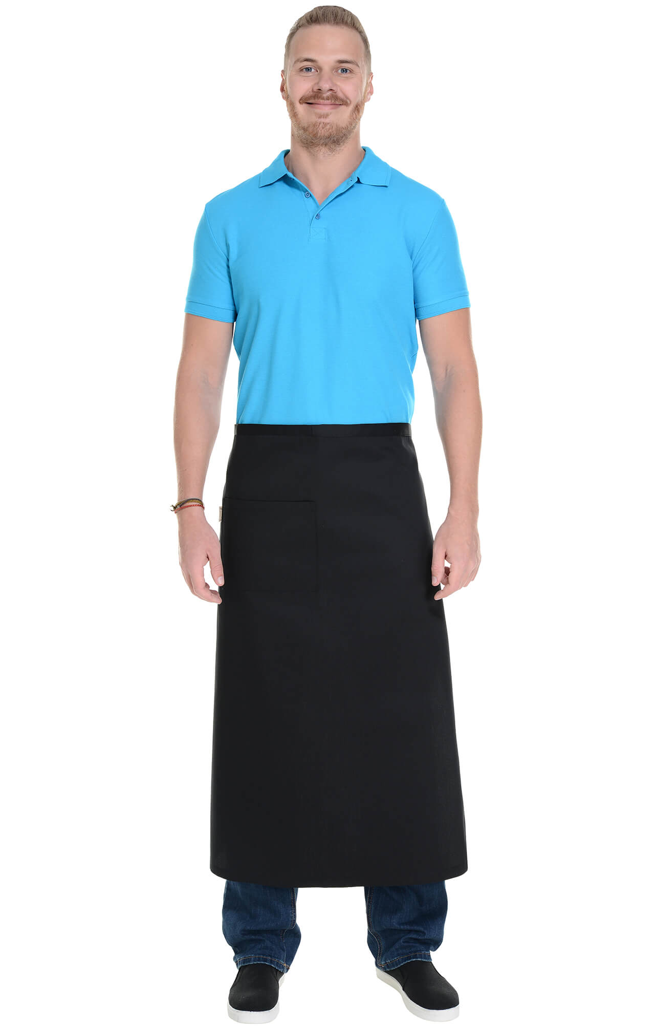 60133 Фартук удлиненный black (черный) HORECA  Одежда для официантов  размер  - Вид №6