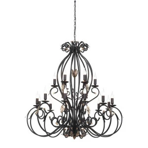 Подвесная люстра Vitaluce V1014/12+6 VITALUCE ДИЗАЙНЕРСКИЕ 328906 Черный