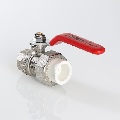 VTp.742.0.02004 Кран шаровой латунный с переходом на полипропиленовую трубу Valtec 20 х 1/2"  - Вид №1