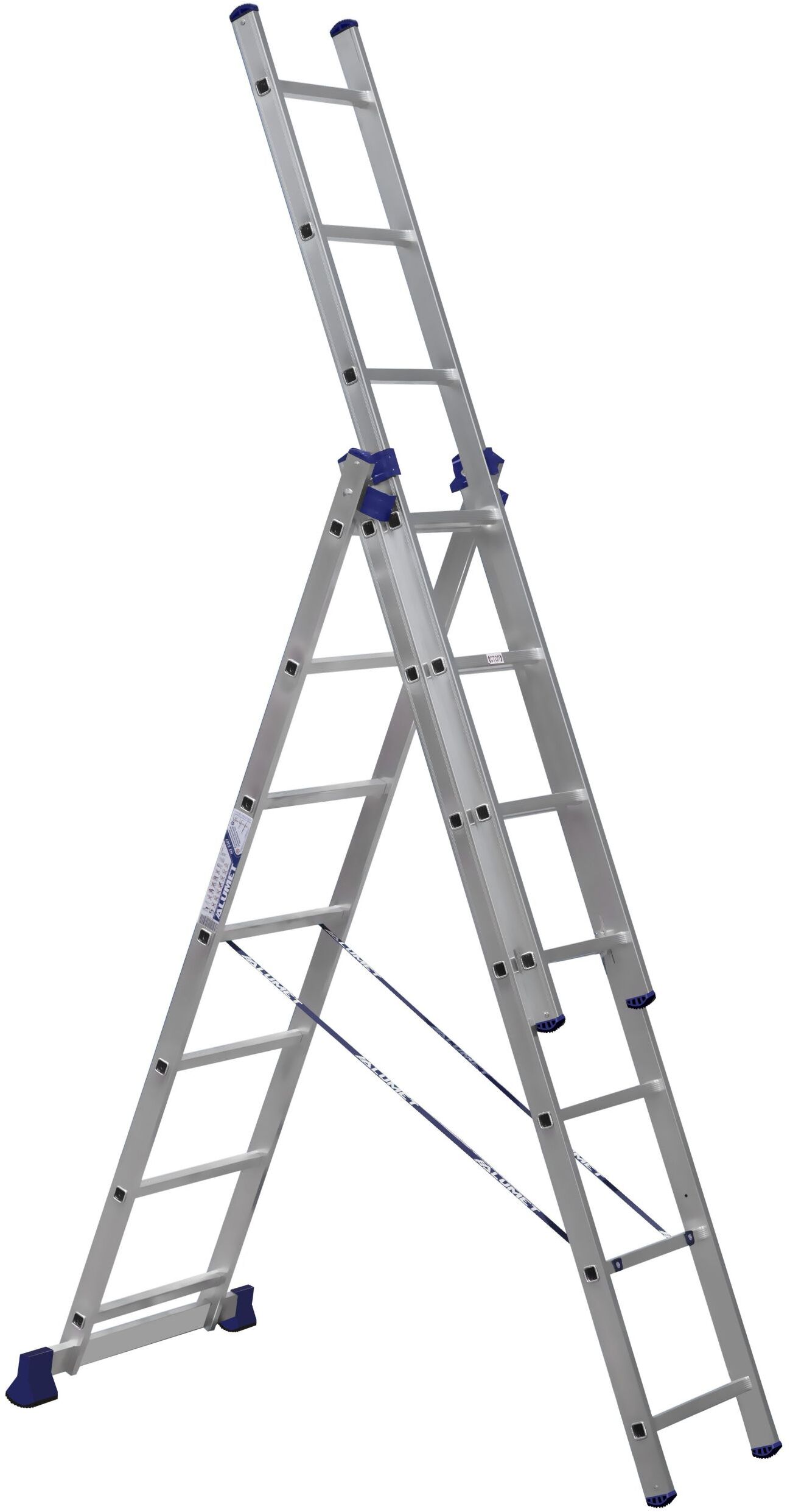 Алюминиевая трехсекционная лестница 3*7
