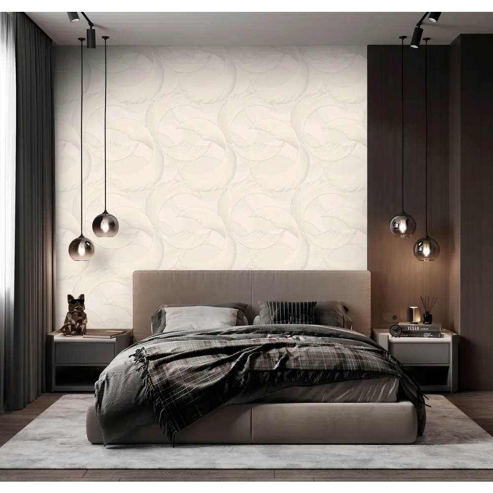 Обои флизелиновые Wallsecret Hypnotic белые 1.06 м 8962-20 89389718 STLM-2113967 - Вид №5