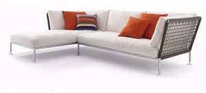 Coro Диван из ткани с шезлонгом Nest