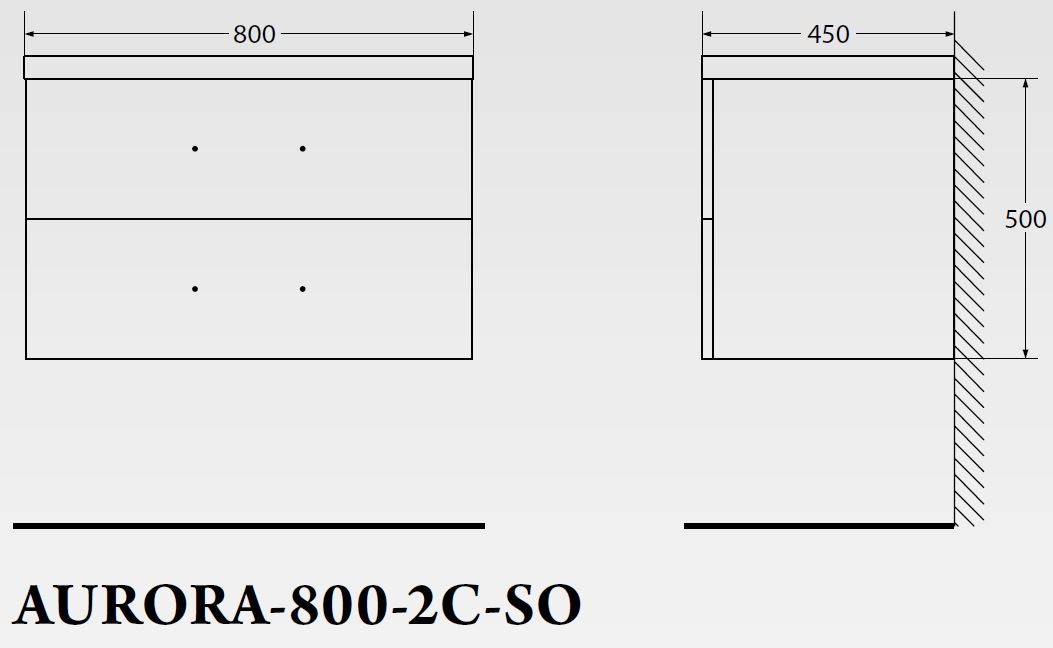 Мебель для ванной BelBagno AURORA-800-2C-SO-PP - Вид №1