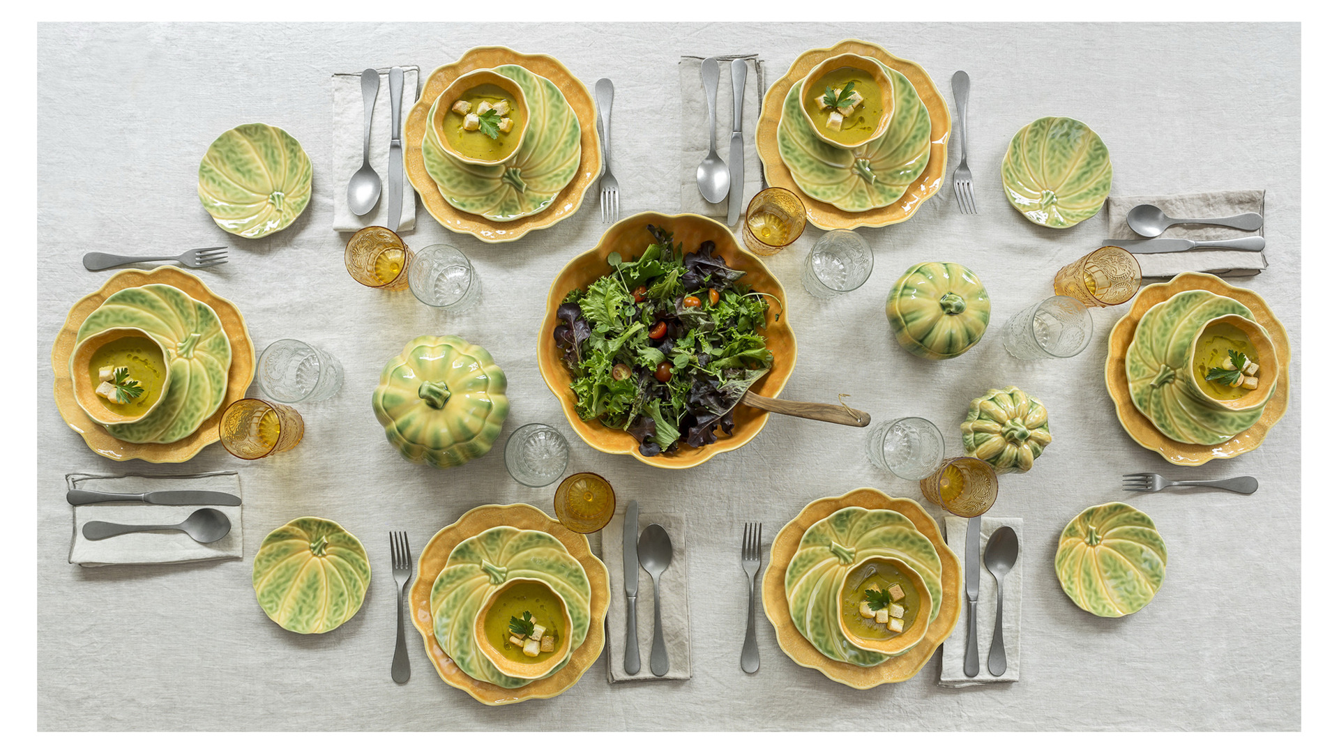 10641454 Bordallo Pinheiro Тарелка пирожковая Bordallo Pinheiro Тыква 16см, керамика Керамика  - Вид №1