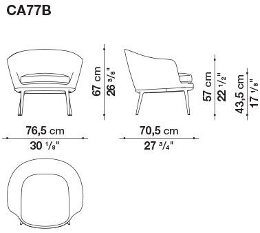 Maxalto Мягкое кресло с подлокотниками Caratos sun-id-1495201 - Вид №3
