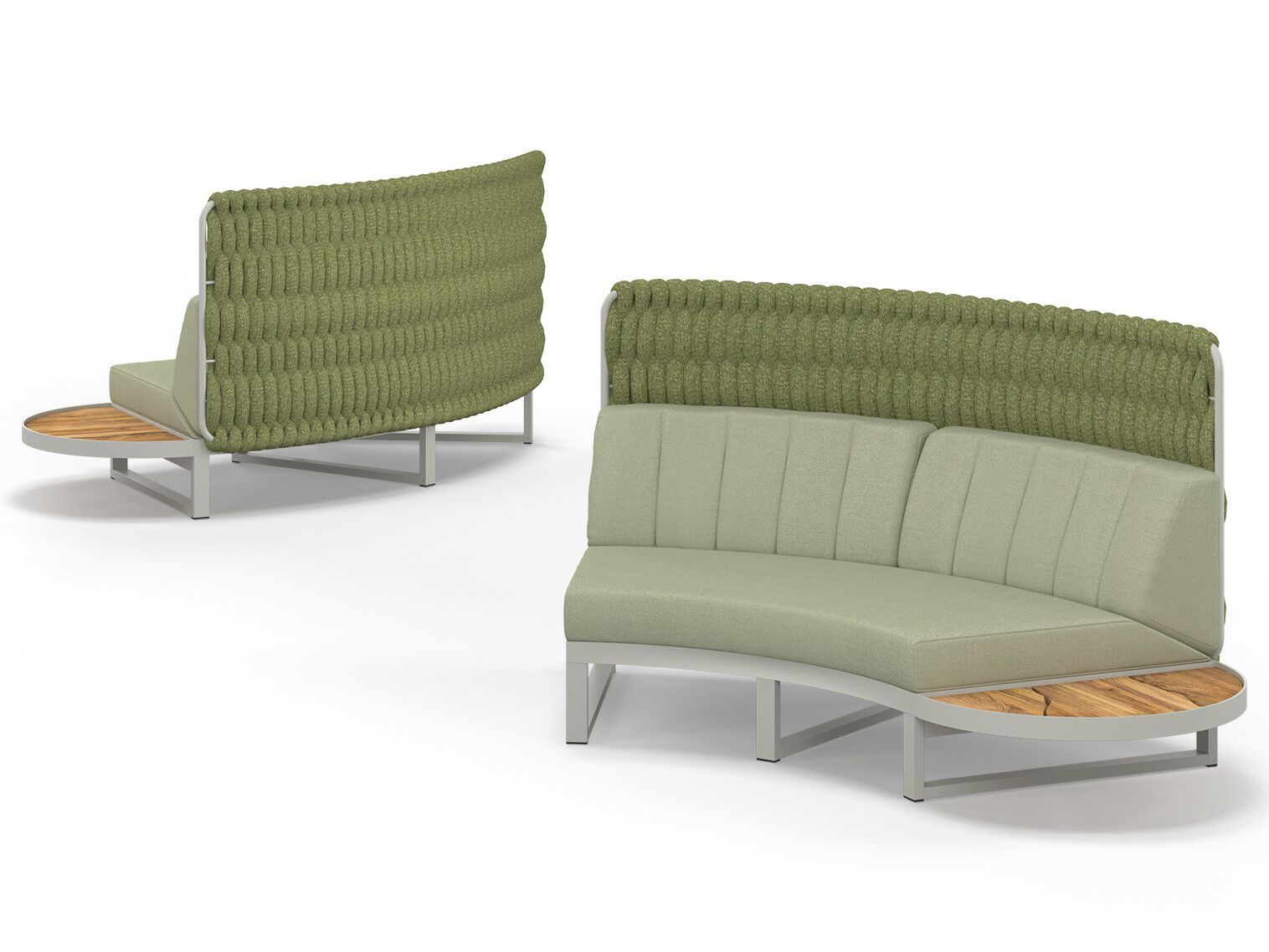 Модульный изогнутый садовый диван из ткани MAMAGREEN Munia ARCH-00036922 - Вид №2