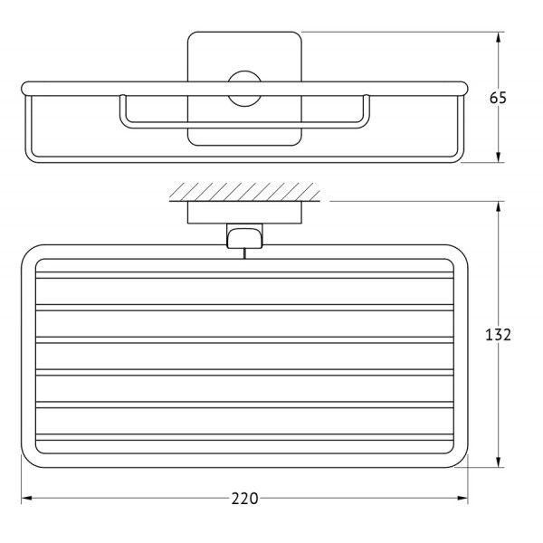 Полочка-решетка 22 см Ellux AVANTGARDE AVA 013 sun-id-562043 - Вид №1