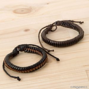 K213 Набор 2 браслета, двухцветная синия кожа Dekoraniaevents Bodas