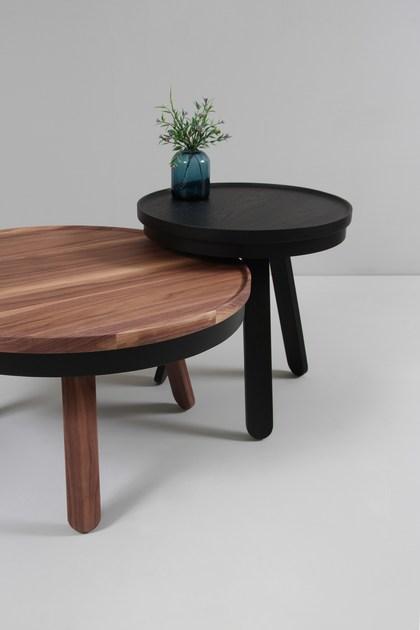 Woodendot Круглый журнальный столик из орехового дерева с местом для хранения вещей sun-id-1393119 - Вид №8