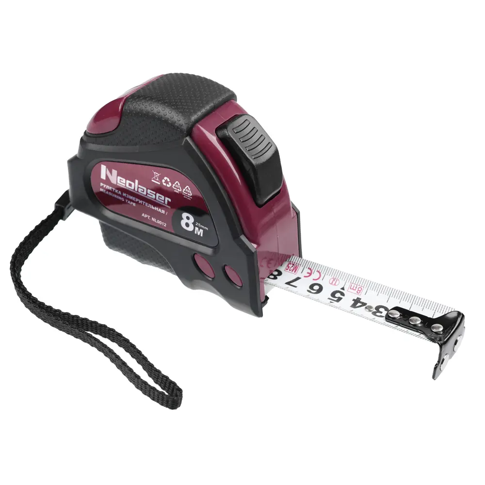 Neolaser NL0012 — профессиональная рулетка с автостопом 8 метров 89430804 STLM-1573996