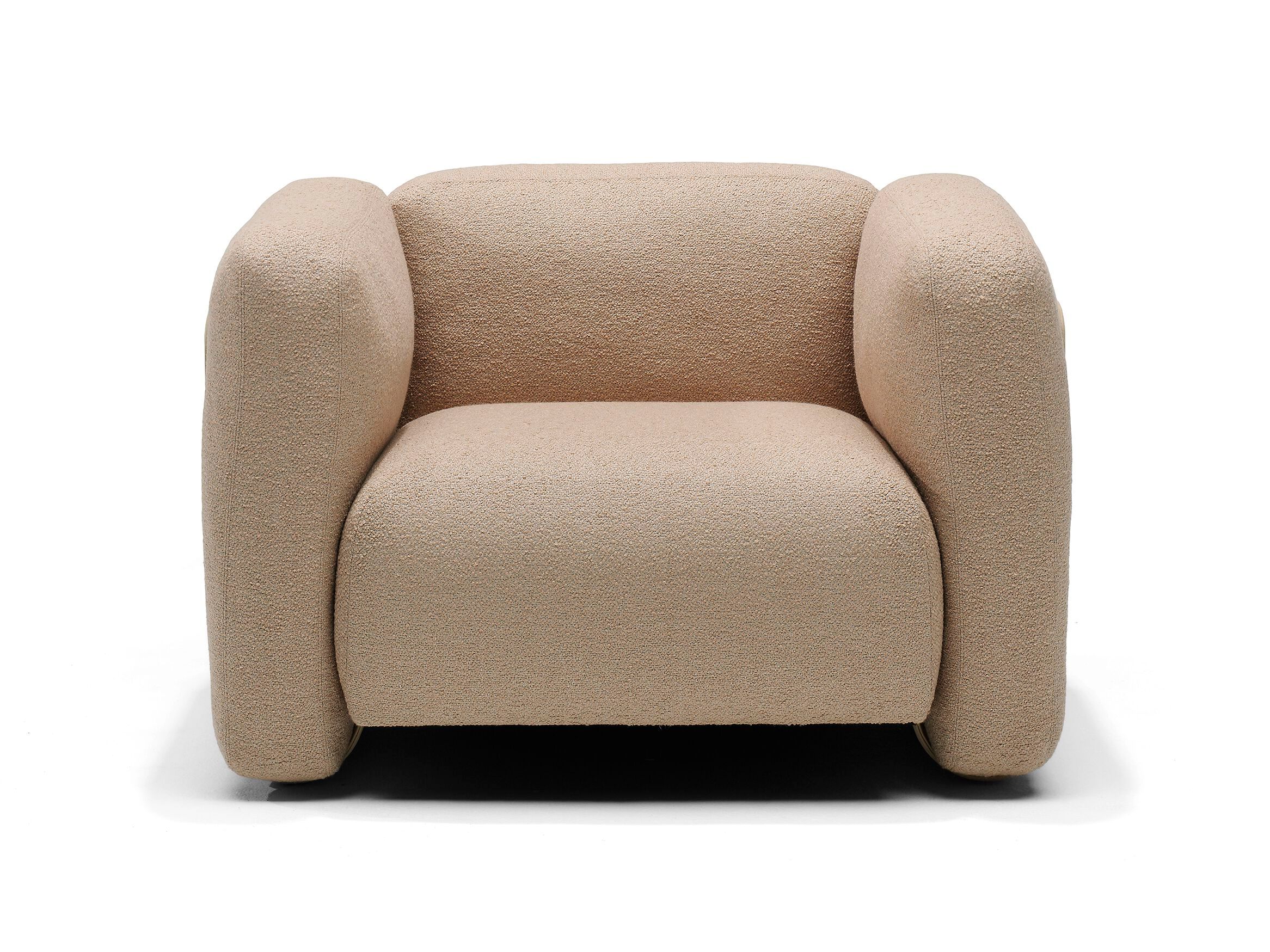 Кресло из ткани и кожи с подлокотниками Linteloo DALLAS ARCH-00084259