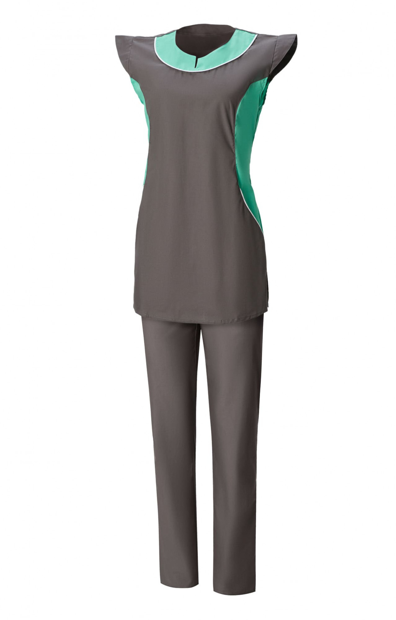 69299 Костюм "Лига" цвет темно-серый с салатовым  Медицинская одежда  размер 44 Спецодежда 