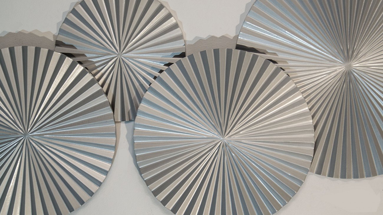 Панно декоративное настенное из дерева 120х70 см серебряное Silver-4 EVENHOME  00-3878818 Серебро  - Вид №1