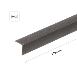 Угол 20x20x2700 мм ПВХ цвет венге 18324530 STLM-2104296