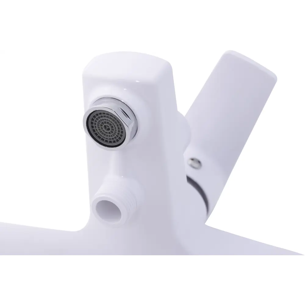 Смеситель для ванны однорычажный с лейкой и шлангом цвет белый Santreyd Ростов STLM-2032448 - Вид №2