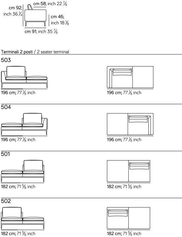 AMURA 2-х местный кожаный диван Leonard Am024.030 - Вид №11