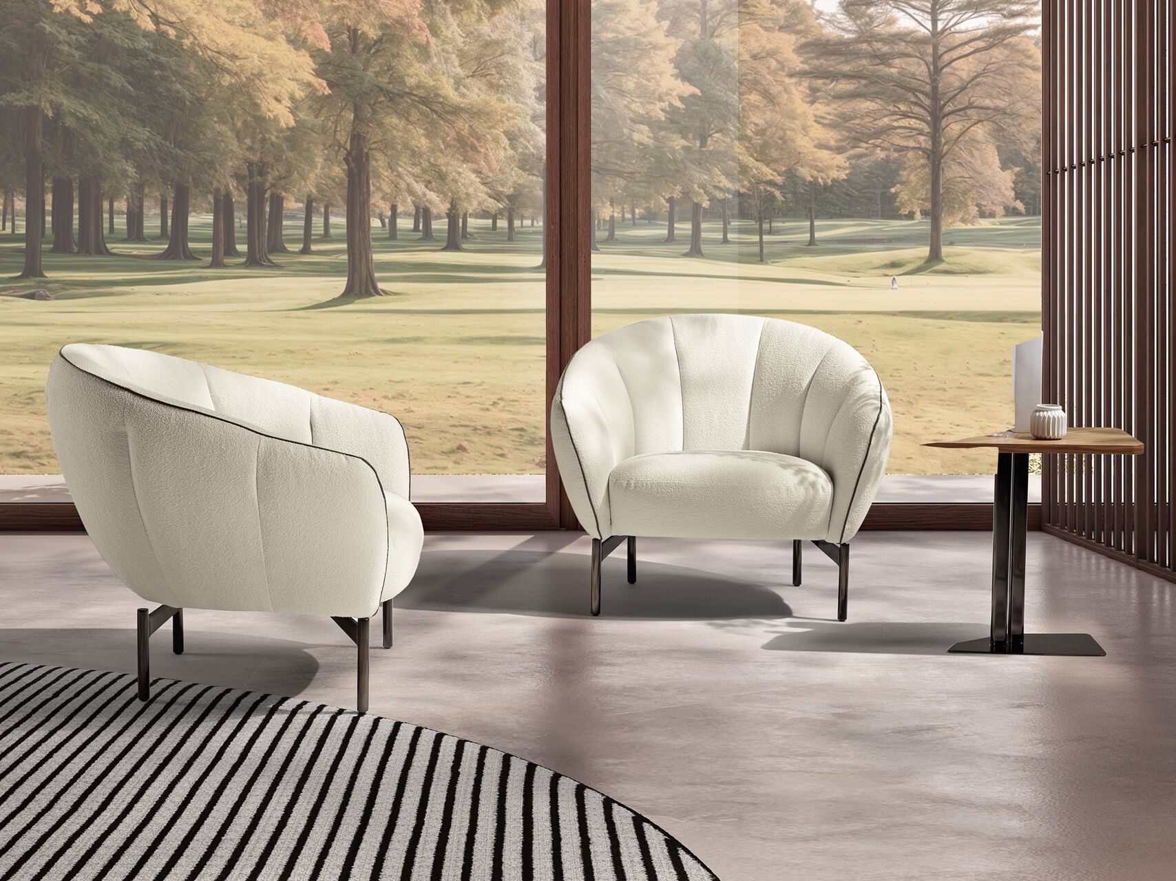 Тканевое кресло с подлокотниками Max Divani Perla ARCH-00052294 - Вид №3