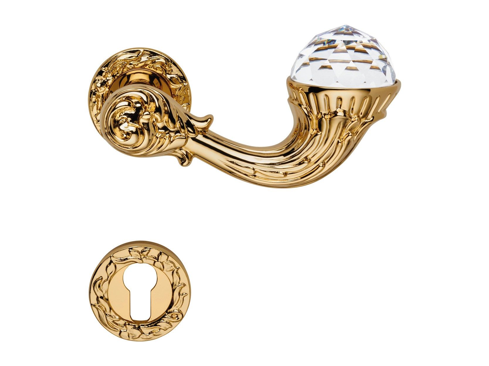 Латунная ручка в стиле Людовика XIV с кристаллами Swarovski® с насадкой LINEA CALI' Brilliant Crystal ARCH-00041729