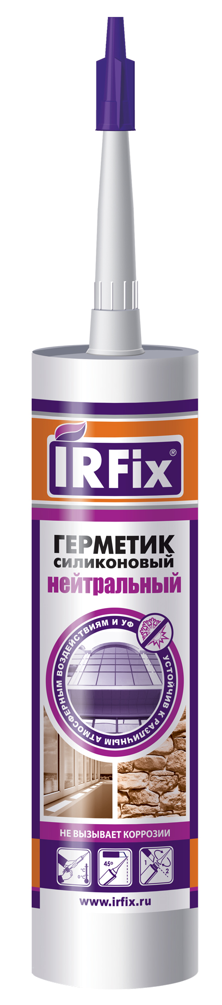 Герметик силиконовый IRFix нейтральный белый 310мл 5376 - Вид №1