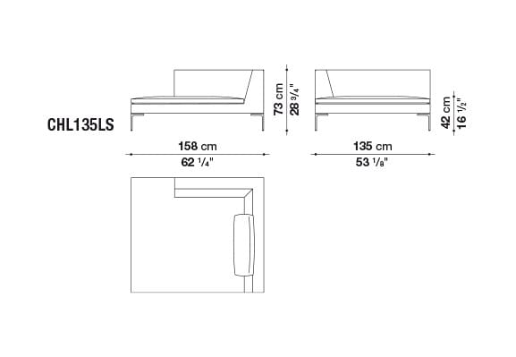 Секционный тканевый диван с полуостровом B&B Italia Charles Large ARCH-00055000 - Вид №7