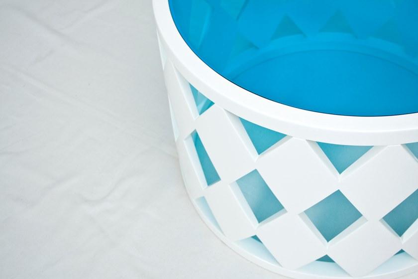 Mytto Круглый журнальный столик из лакированного дерева Larforma sun-id-1492581 - Вид №2