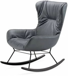 Freifrau Кресло Wing из кожи с подлокотниками Leya