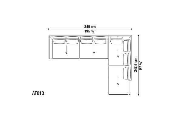 Кожаный диван B&B Italia Атолл ARCH-00112726 - Вид №17