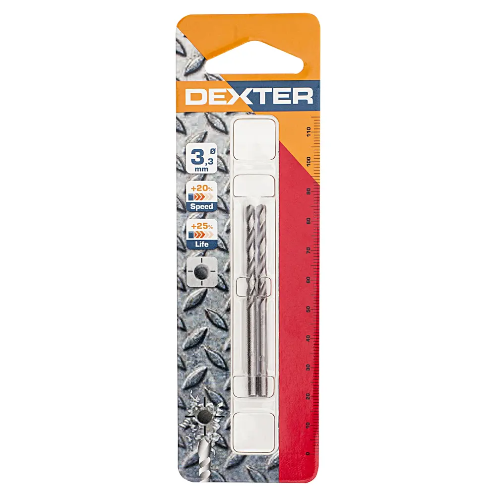 Сверло по металлу HSS-G 3.3х65 мм Dexter SM251 STLM-2165739 - Вид №4