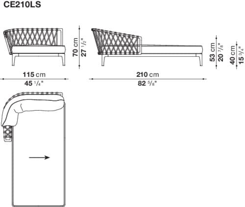 Ткань сад диван B&B Italia Outdoor ARCH-00084560 - Вид №15