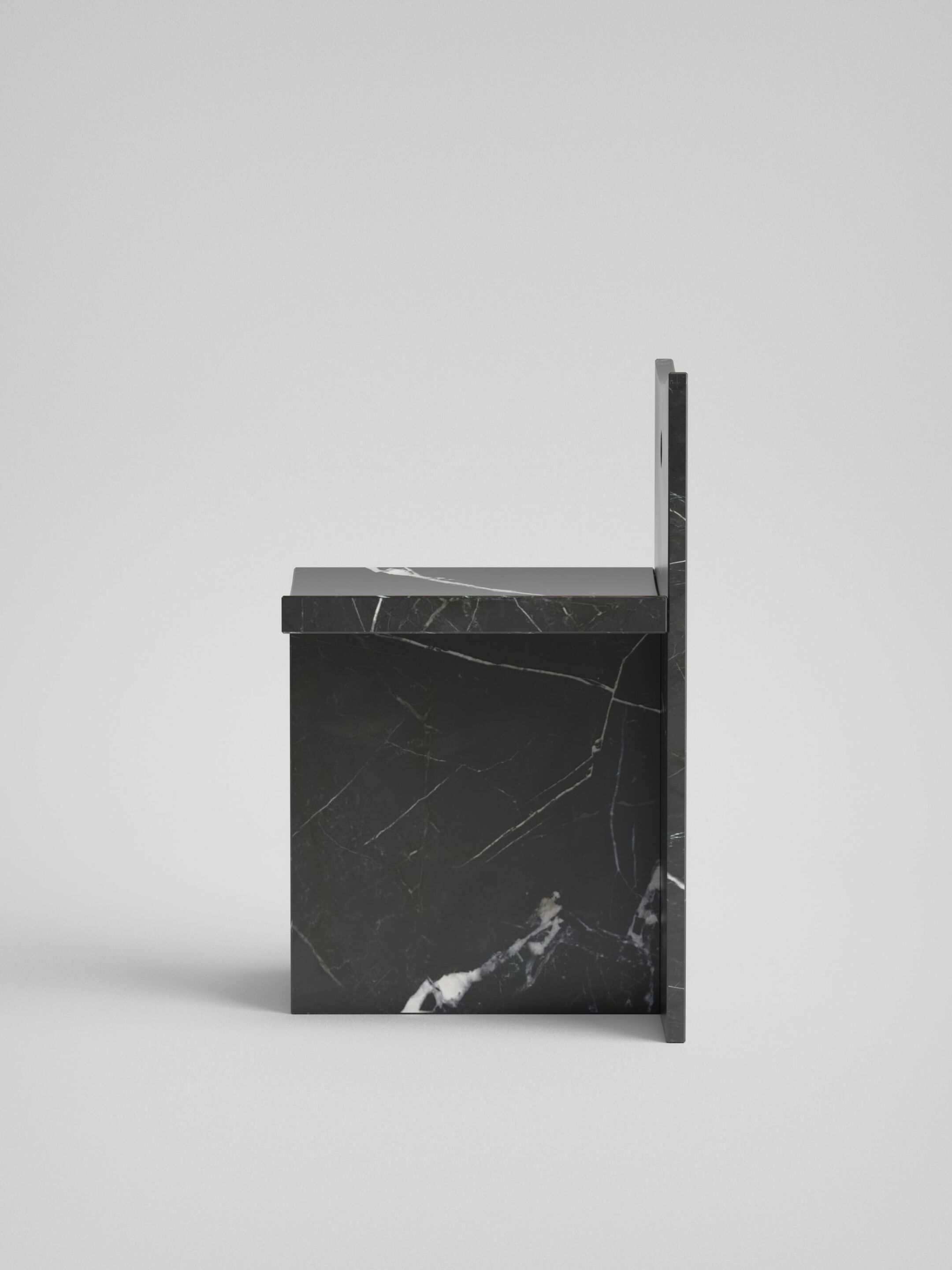 Стул с низкой спинкой из черного мрамора Marquina Pistore Marmi Pistore Marmi X McGannon Saad ARCH-00036467 - Вид №5