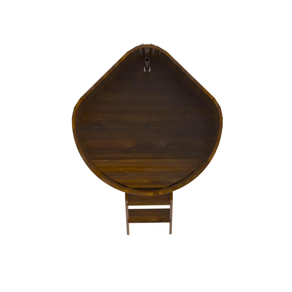 2313 Купель угловая из лиственницы Рустик 1,19х1,19х1,1 морёная Alyarus  - Вид №5