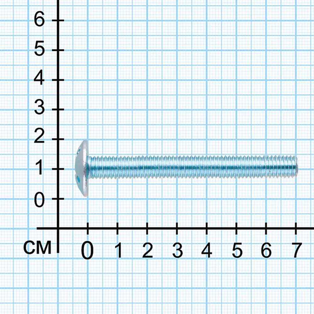 Болт мебельный DIN 607С оцинкованная сталь 8x70 мм Santreyd STLM-2024062 - Вид №2